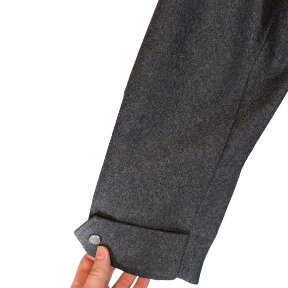 NWT Andrew Marc Dunbar Military Melton Wool Coat Charcoal Gray Small - Picture 9 of 15